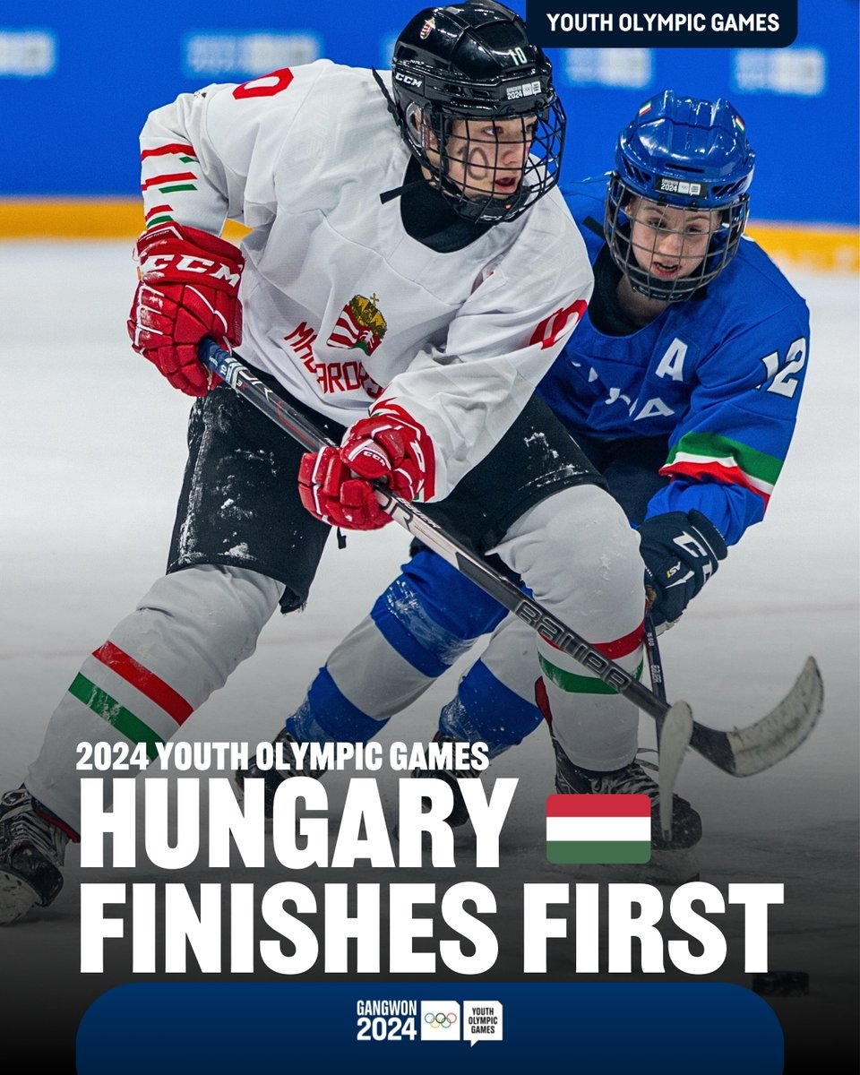 🇭🇺 Hungary has clinched first place and will be the top seed for the playoff round of the women’s 3-on-3 ice hockey tournament at the 2024 Youth Olympic Games.☝️ #Gangwon2024 @olympics @hockeyhungary Full game story ⤵️ iihf.com/en/events/2024…