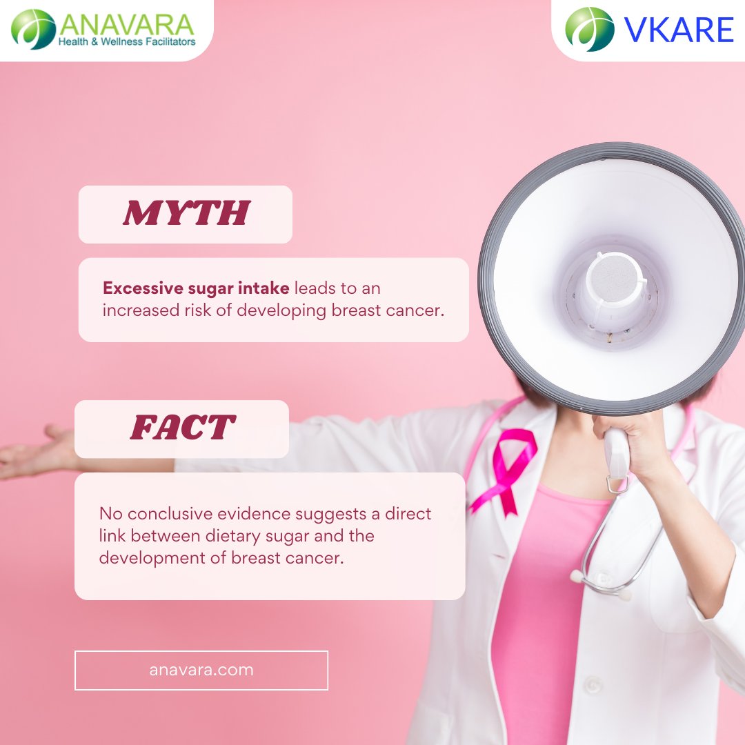 Separating Myth from Fact: Understanding the Truth About Breast Cancer 🎗️ . . #BreastCancerMyths #BustingMyths #FactVsMyth #BreastHealth #CancerAwareness #KnowTheFacts #CancerMythsDebunked #HealthEducation #GetScreened #MythBusters #CancerPrevention #SpreadAwareness #anavara