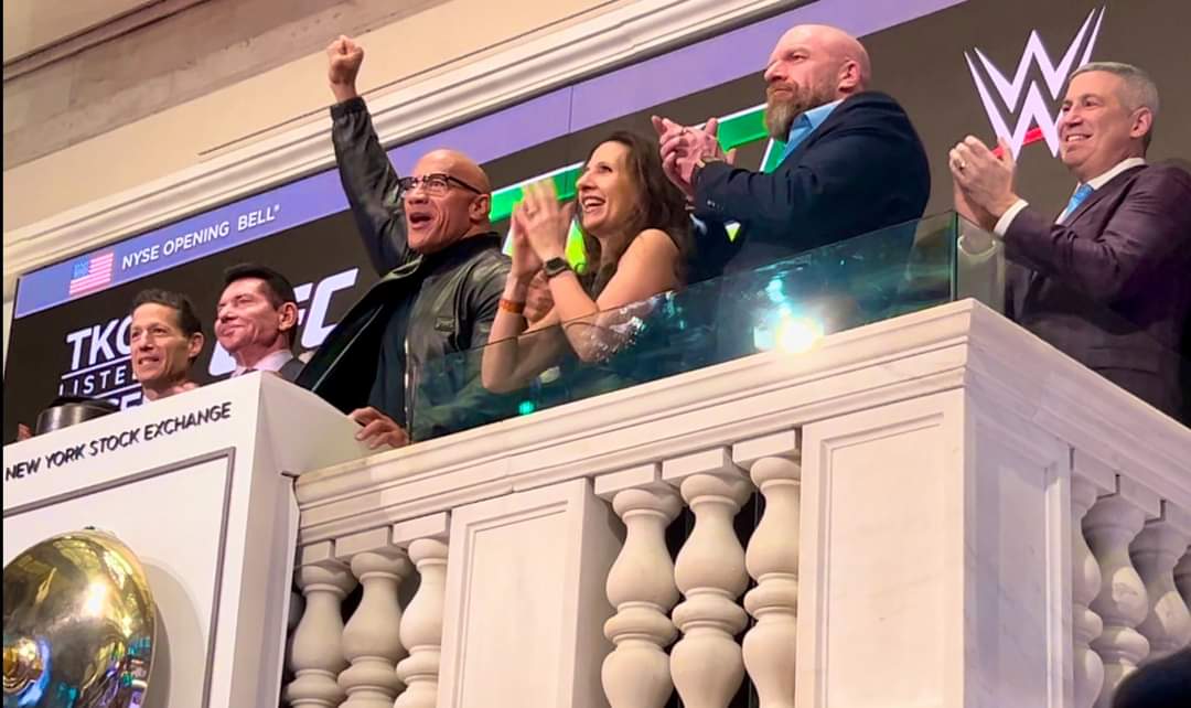 Try telling my 14 year old brain back in 1999 that in 2024 The Rock and Triple have high position office jobs within the WWE....🤣🤯 #wwe #tko