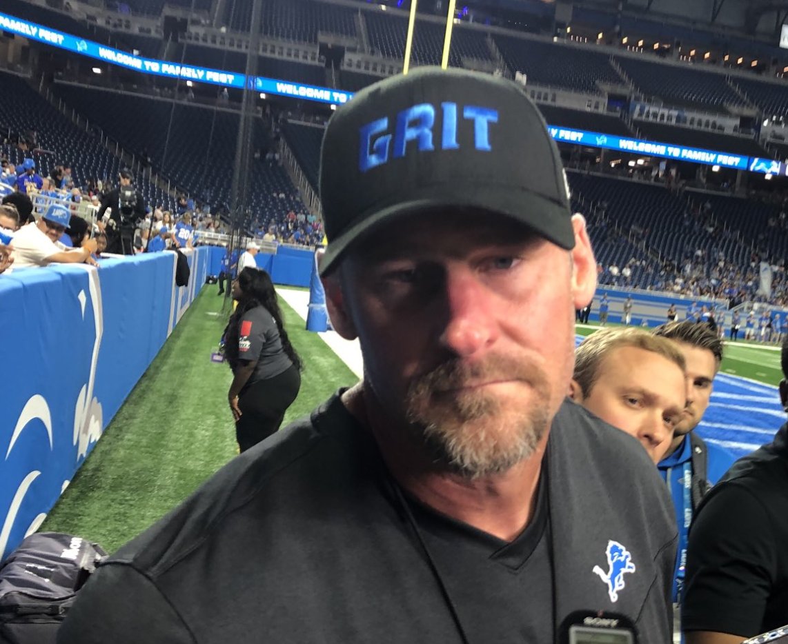 frostmsmusic's tweet photo. Dan Campbell says it takes Grit to win! Go Lions! Hard work pays off! #lpspride https://t.co/UDN3oQVdCP