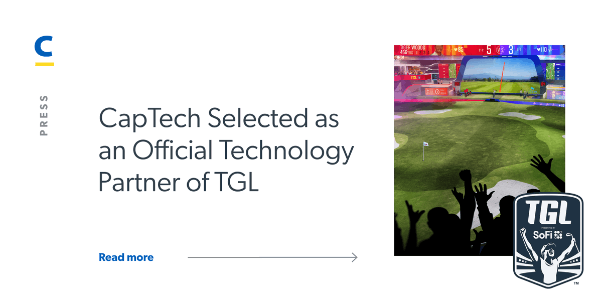 CapTech_Tweets's tweet photo. We are excited to announce that CapTech is an Official Technology Partner of @TGL Presented by SoFi.
Read the press release: https://t.co/FI4CxiGTPm
#TGL #TMRWSports #SportsTech https://t.co/ieLp3jgsh1