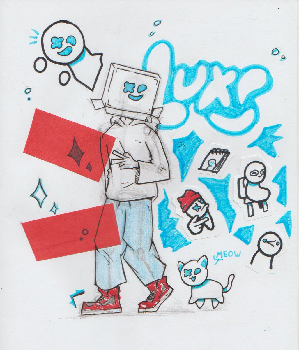 Codigo_exe's tweet photo. Acá mi humilde aportación en papel para el sorteo de Luxs (no le sabe al dibujo digital💀) #Sorteo #LUXS #XS https://t.co/MWlPr0xaDX