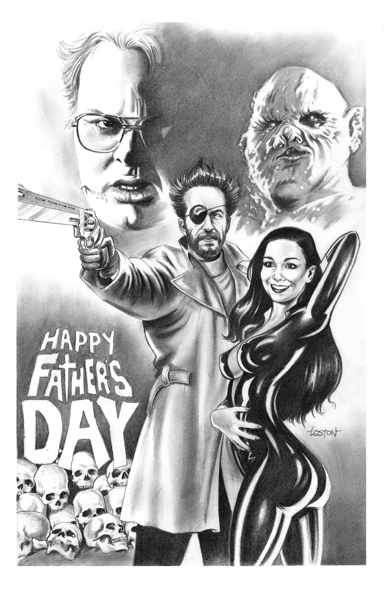 #FathersDay #TromaEntertainment
I did this pencil drawn poster for the director of Troma Entertainment's film, FATHER'S DAY a few years ago.  I wish I could say that I like the film, but I didn't.  However, I loved drawing the poster! lol It was a hoot!