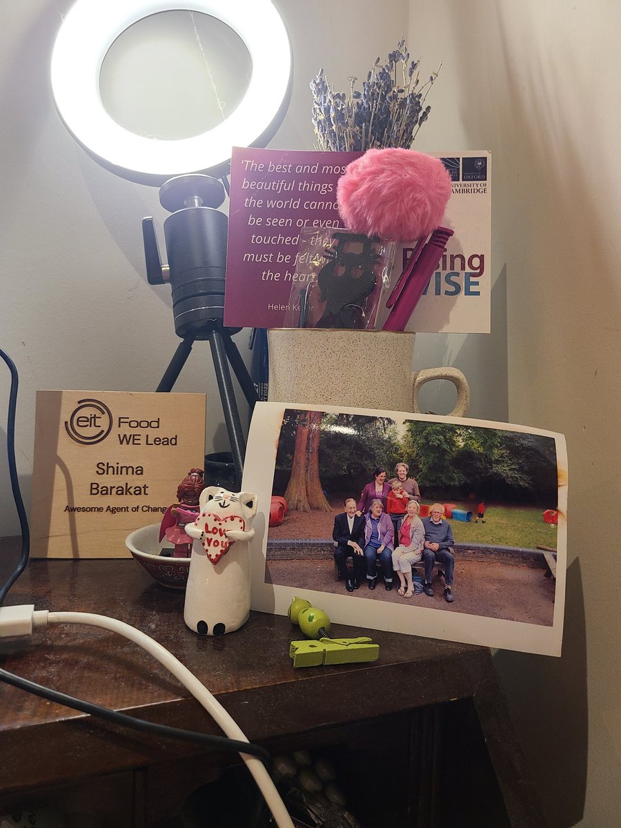 That's my inspiration everyday. In the current climate I need to connect to what matters most to me #family #RisingWISE #WELeadFood #Cat #pinkfluffy #flowers #agentofchange What do *you* have on your desk that inspires you and keeps you sane?