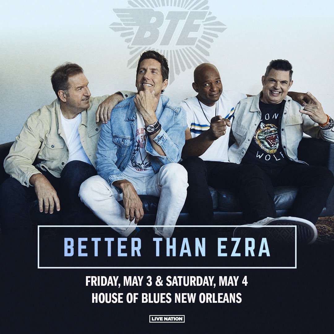 NOLA! We are BACK at the House of Blues on May 3 and 4! Tickets go on sale Friday at 10am. MARK YOUR CALENDARS! 🤘 @HOBNOLA