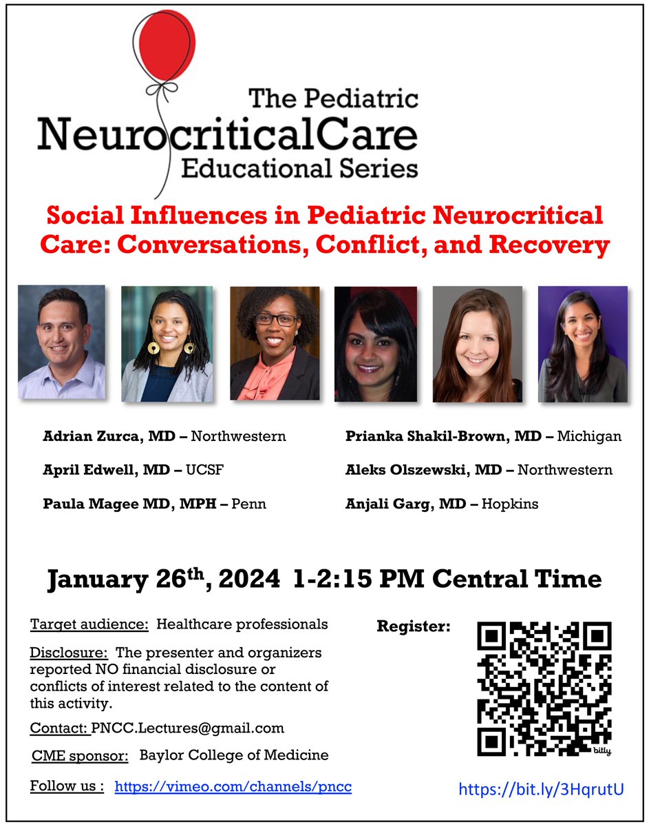 🌟#NeuroPICU Education Series🌟 Missing everyone at #SCCM2024 👋 After the conference, continue #CME at our Friday webinar: ✅Register: bit.ly/3HqrutU 🗓️Friday, Jan 26th, 1-2:15pm CST 'Social Influences in Pediatric Neurocritical Care' @ZurcaPICU #PedsICU RT!🤩