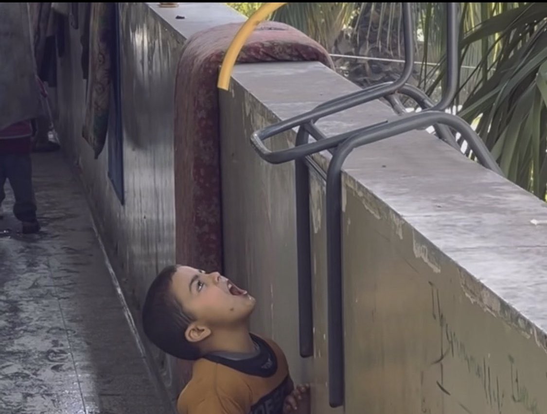 sana bir damla suyu çok gören zalim kendi zulmünde boğulsun...
#GazaStarving