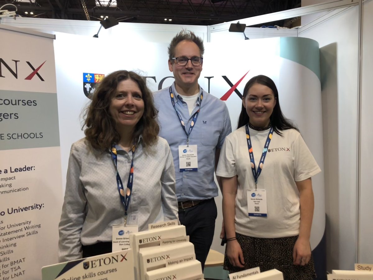 We're at BETT at the Excel, London tomorrow (and Thursday and Friday!) Come and find us and learn about how the EtonX online courses can help your students! #onlinelearning #EdTech #BETT