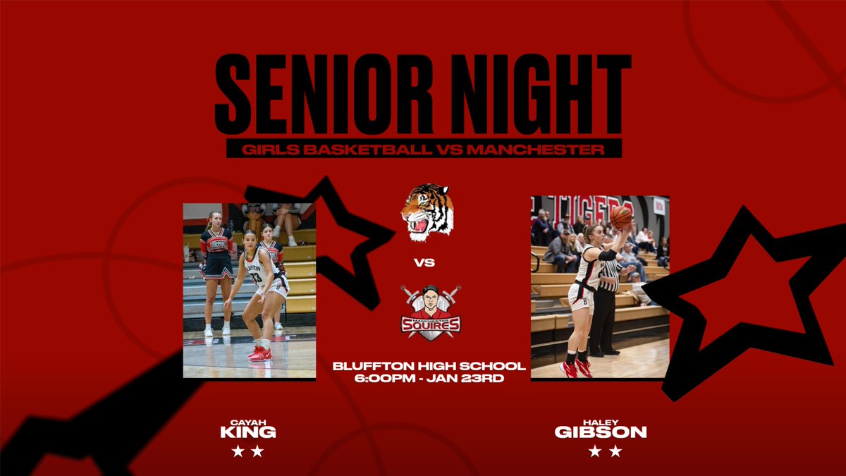 Bluffton Athletics (@blufftontigers) on Twitter photo Good Luck to our Lady Tigers as they take on the Manchester Squires <a href="/squireathletics/">Manchester AD</a> tonight!
The link is below to pre-purchase tickets, or they can be purchased at the door with a credit/debit card.
public.eventlink.com/tickets?t=6686… Good Luck to our Lady Tigers as they take on the Manchester Squires <a href="/squireathletics/">Manchester AD</a> tonight!
The link is below to pre-purchase tickets, or they can be purchased at the door with a credit/debit card.
public.eventlink.com/tickets?t=6686…