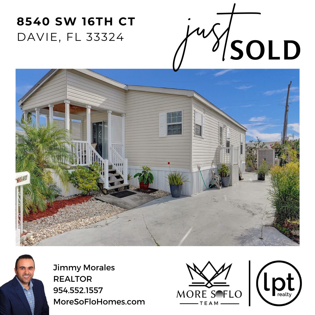 Congratulations to my buyers who just closed on their first home in Davie FL! Wishing you a lifetime of cherished memories in your new abode. Cheers!

#moresoflohomesteam #daviefl #lptrealty #lpt #realestateagent #browardrealestate