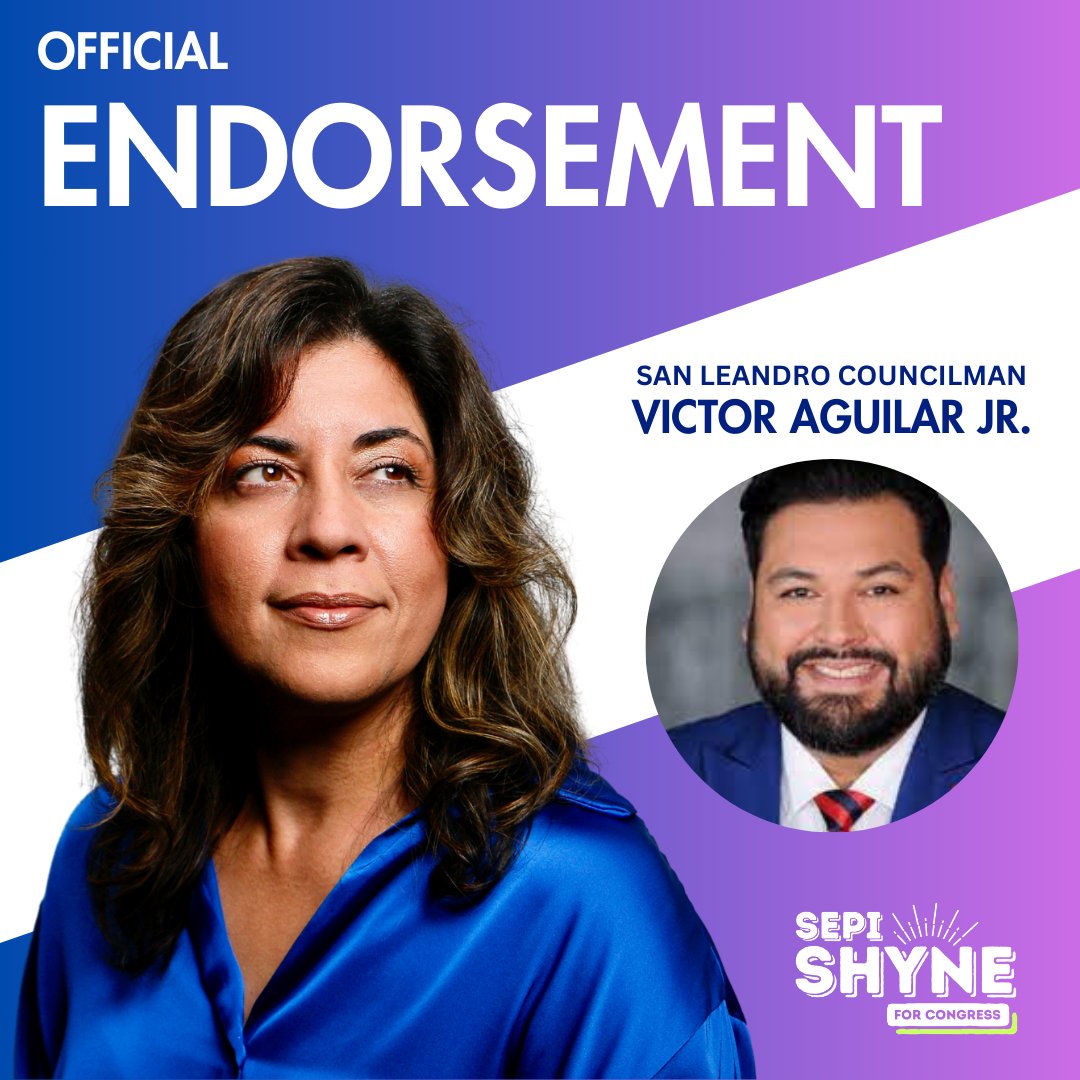 SepiShyne's tweet image. 🌟 Thrilled to share that Councilman @victor4slcc is endorsing our campaign! 🤝 His commitment to serving the people of San Leandro is truly inspiring. Join us in this journey towards a brighter future! 🌇✊ #AguilarEndorsement #CommunityLeadership #ProgressForSanLeandro