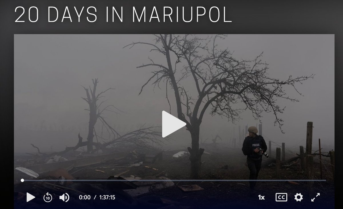 Many of you are asking where to watch '20 Days in Mariupol' now that it's getting a lot of press because of its Oscar (!!!) nomination. Here's a list of streaming platforms below- but if these also don't work, depending on your location you may need a VPN: Amazon:…