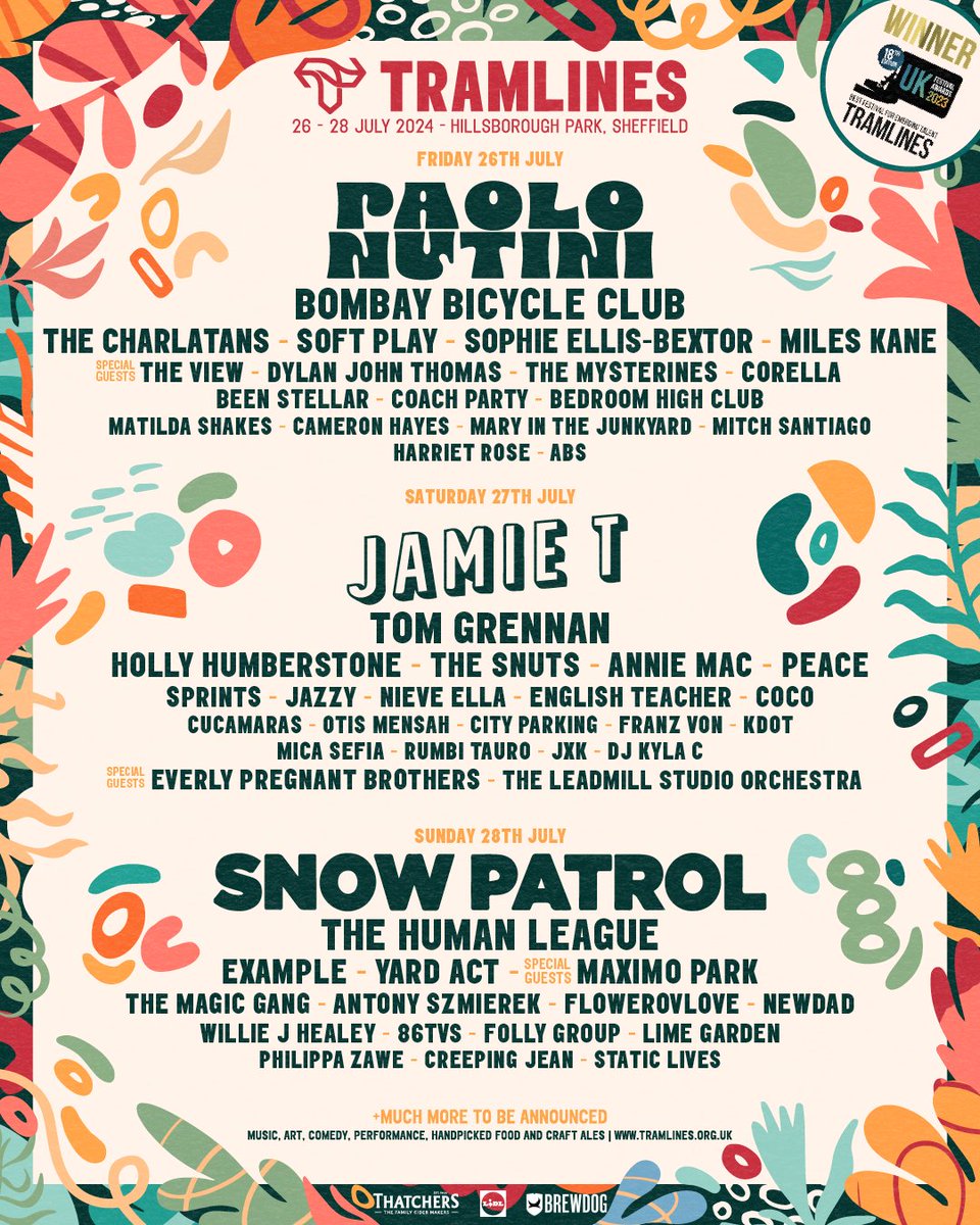 SHEFFIELD'S BIGGEST PARTY RETURNS 🚀 LIKE + TAG 2 PALS FOR THE CHANCE TO WIN 6 x VIP WEEKEND TICKETS + £200 BAR TAB. ⁠ @paolonutini @jamietmusic @snowpatrol + MANY MORE 🌟 SIGN UP NOW TO THE PRESALE. This is your FINAL chance to get your name on the list bit.ly/TL24PresaleSig…