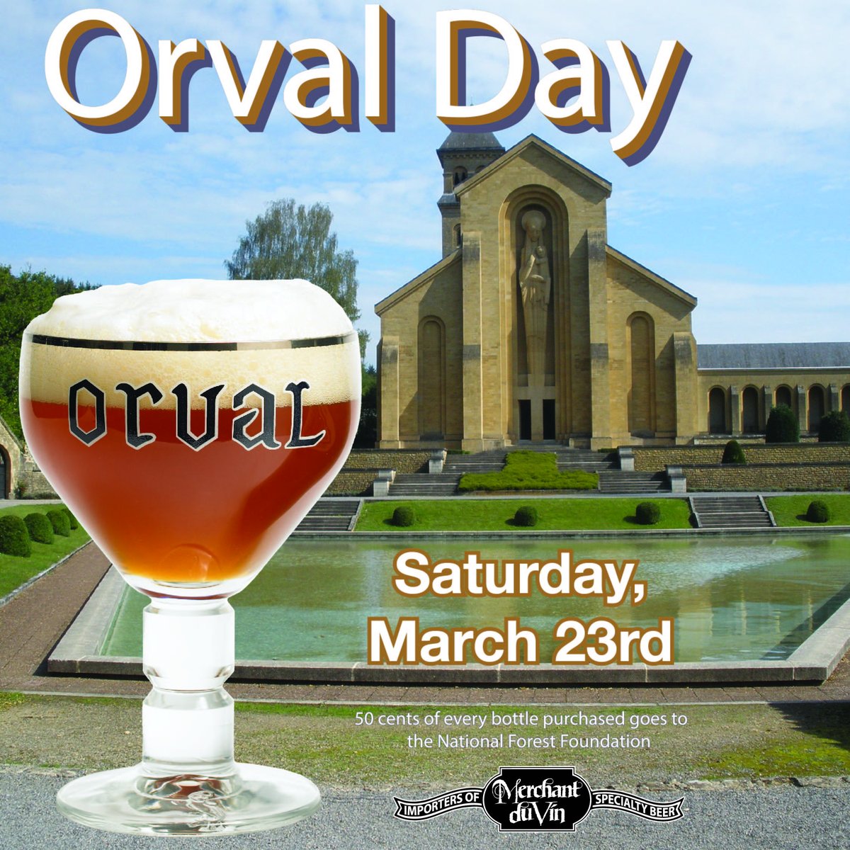 It's time for our favorite announcement of the year: Orval Day is taking place on Saturday, March 23rd! Two months exactly from today, #TrappistTuesday , serendipitous or serene? Contemplate while you sip

#OrvalDay #Orval #TrappistBeer #Trappist #MadebyMonks