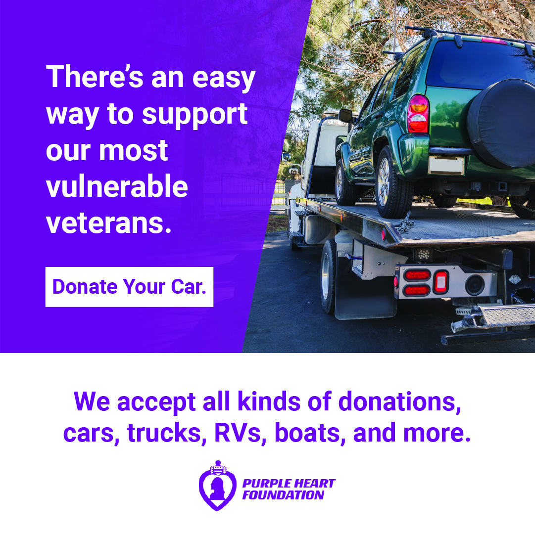 When you donate your car to The Purple Heart Foundation, you're not just donating your ride; you're uplifting a hero. Your contribution helps provide vital resources to veterans in need. Donate your vehicle today: bit.ly/48Ow80m