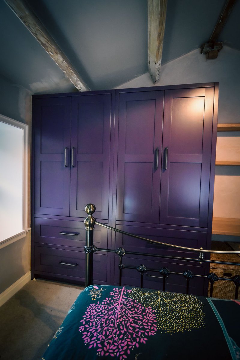 TFBuilding's tweet photo. 😈 Bespoke wardrobe in Pelt by Farrow and ball. I can’t get enough of this colour! 😈

#joiner #bespokejoinery #fittedwardrobes #skipton #ilkley #harrogate https://t.co/QCOa5TaOfU