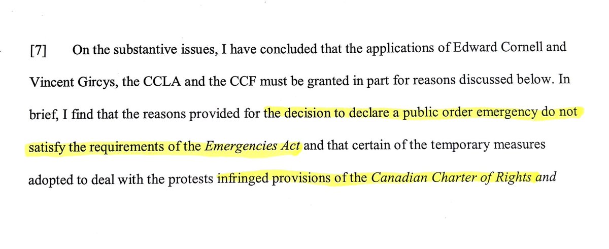 BREAKING!

Federal Court rules Trudeau violated the charter. Emergencies Act unjustified. 

He froze bank accounts and had protestors trampled. 

Never again let Trudeau give a lecture about Charter rights.