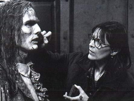 Tom Cruise as Lestat getting a touch-up. Behind the scenes, Interview with the Vampire (1994)