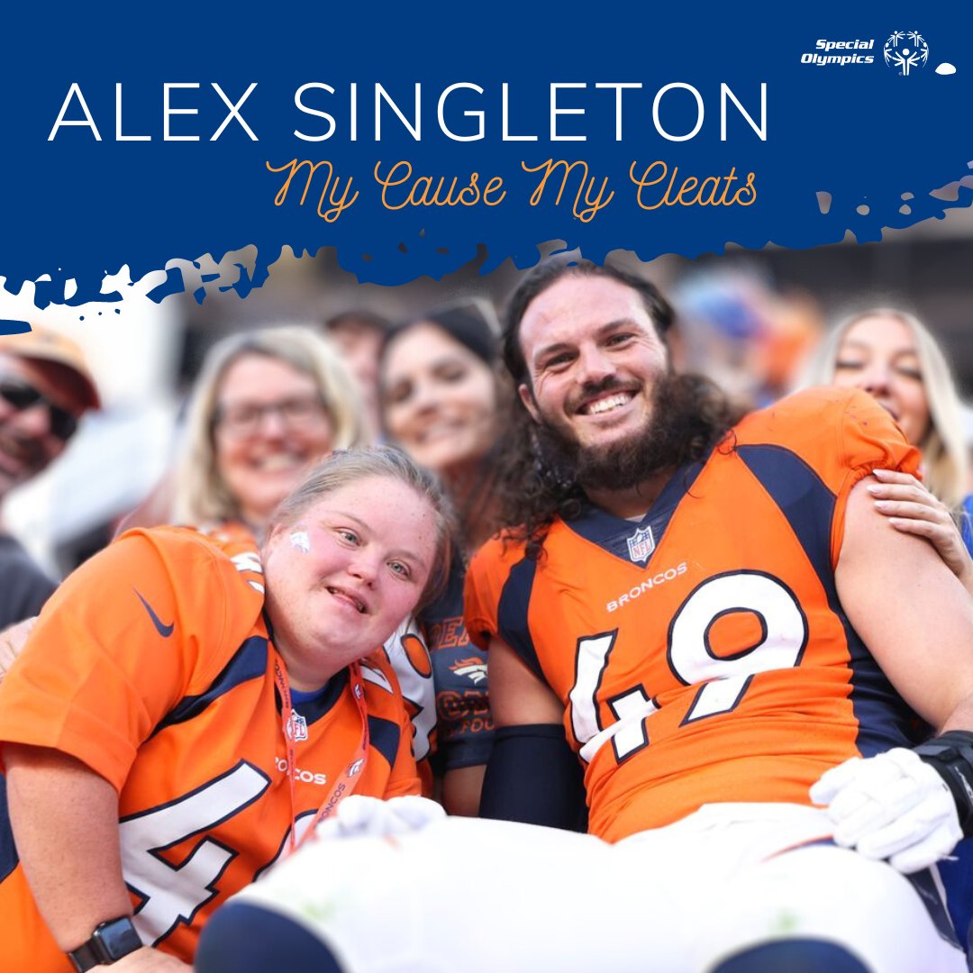 For @Broncos linebacker @alexsingleton49 and his sister Ashley, a @SOSoCal athlete, sibling support has always been a given. Now Alex is bringing the Singleton family passion for @SpecialOlympics to the @NFL gridiron, literally! 🏈 More ➡️ loom.ly/RENV-vw #MyCauseMyCleats