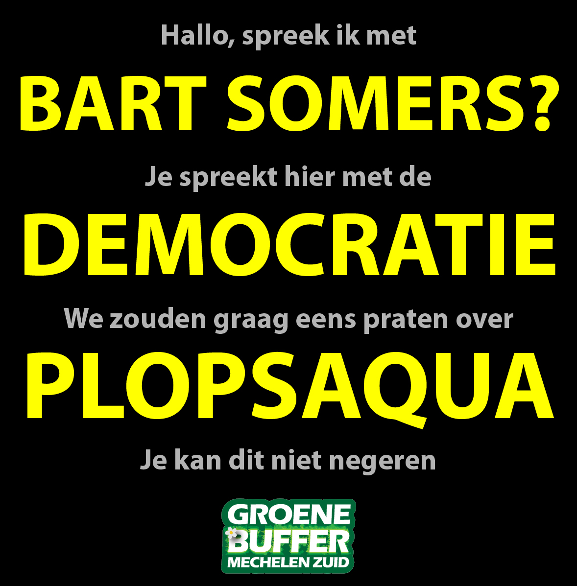 GroeneBuffer's tweet image. Al 6 jaar mogen onze schepenen niets zeggen over #Plopsaqua. We hebben met z’n allen meer dan 700 bezwaarschriften ingestuurd en nog steeds blijft de burgemeester stil. Dit kan niet meer, beste @BartSomers.