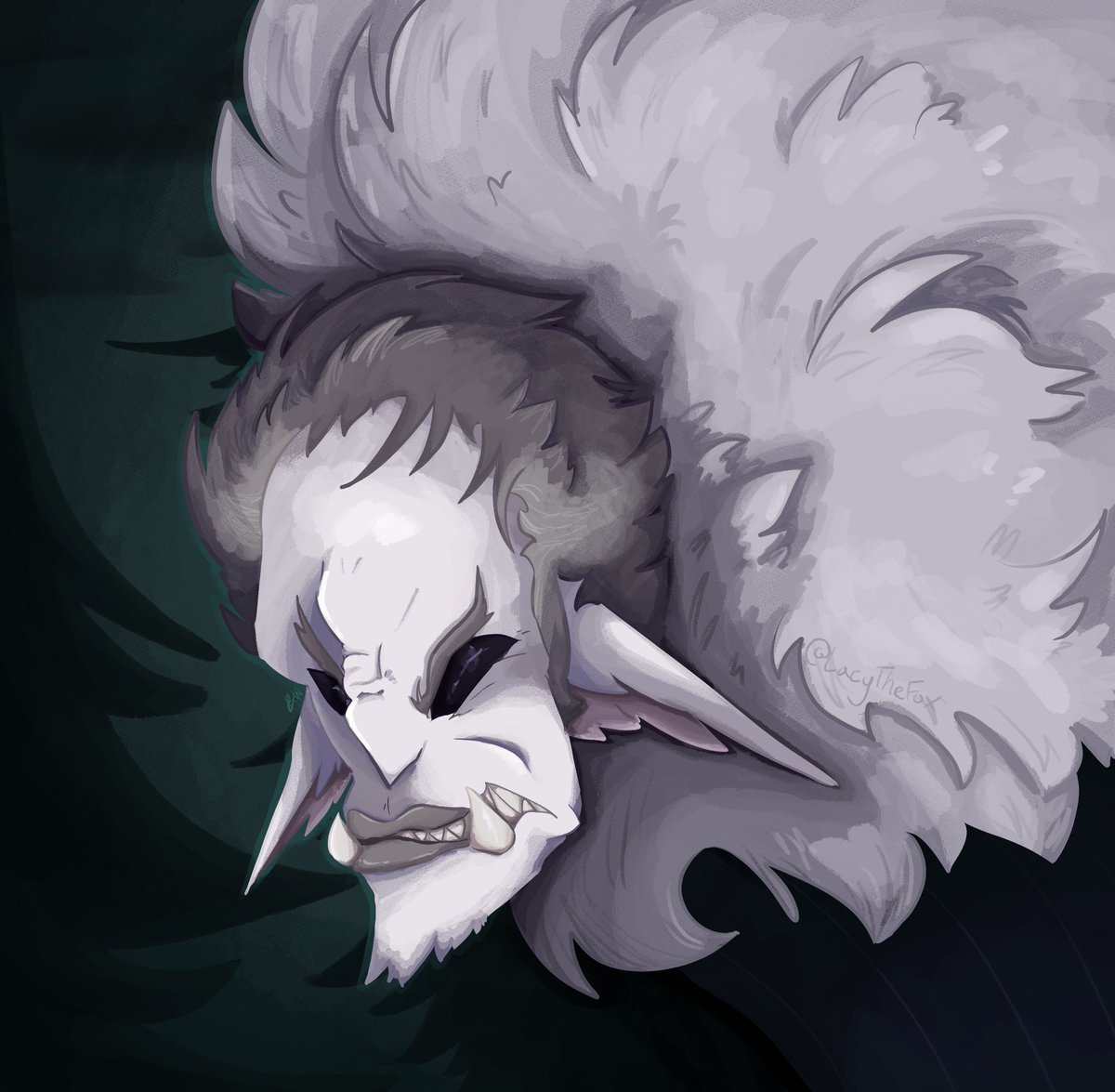 LacyTheFox's tweet photo. This drawing... good lord, it took more than a week to complete. For good reason too, a "painting" style (is that what it is?) deserves a lot of time to properly do.
#dontstarve #dontstarvetogether #fanart #donstarvetogetherfanart #art #maxwelldst #dst https://t.co/i6suhwWZst
