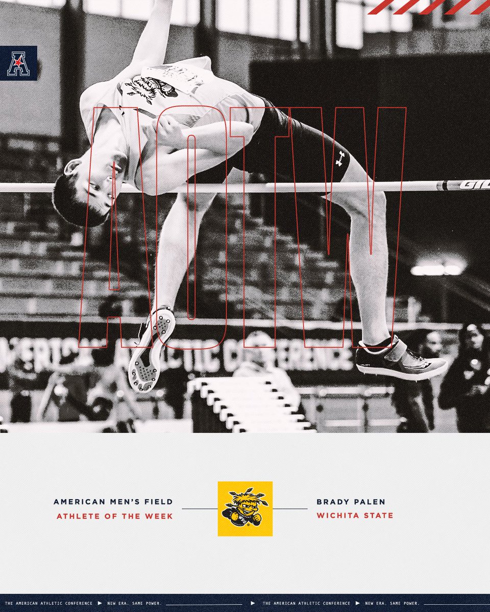 𝗠𝗲𝗻'𝘀 𝗙𝗶𝗲𝗹𝗱 𝗔𝘁𝗵𝗹𝗲𝘁𝗲 𝗼𝗳 𝘁𝗵𝗲 𝗪𝗲𝗲𝗸 🏃‍♂️

Brady Palen x <a href="/GoShockersTFXC/">Wichita State T&F/XC</a> 

#AmericanTF