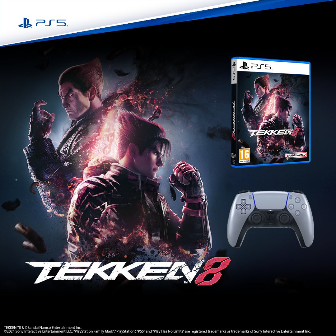 #Concours
L'histoire des Kazama n'est pas finie !
Pour la sortie de Tekken 8, on vous offre un jeu et une manette DualSense Sterling Silver !

 ➡️RT + follow <a href="/HypergamesA/">Hypergames Auchan</a> et <a href="/BandaiNamcoFR/">BANDAI NAMCO FR</a>
 ➡️Like + commente avec le #TEKKEN8 
2 gagnant(e)s.

TAS LE 29/01 : tinyurl.com/bdfphcc2