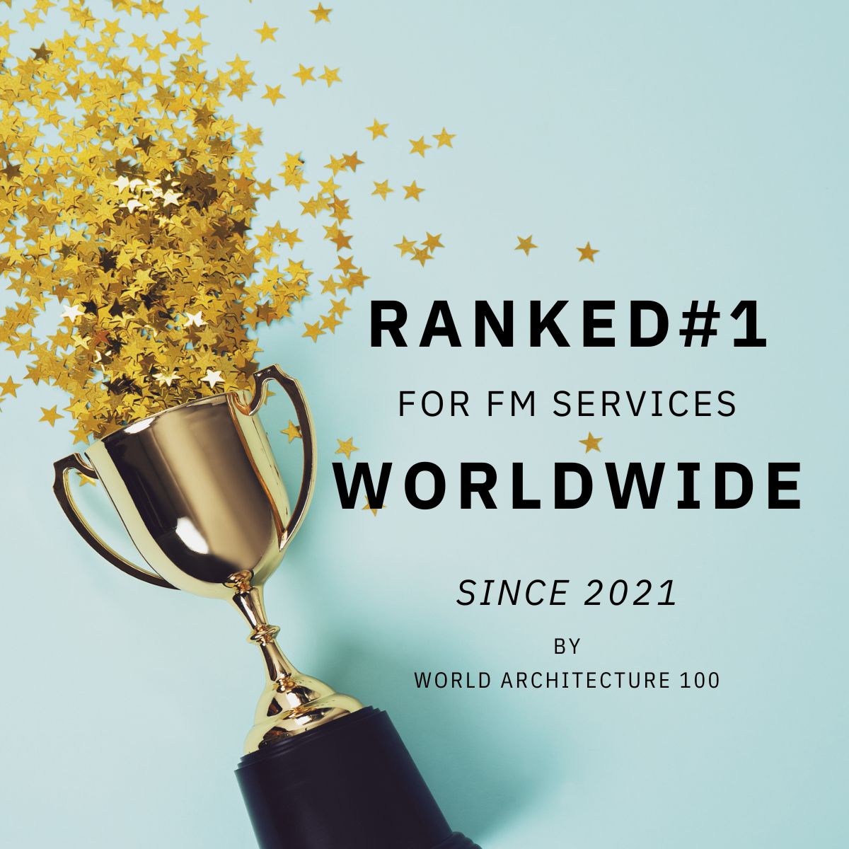 We're staying humble yet hungry — thrilled to share that for the fourth year running we're ranked 🥇#1 worldwide for #FacilityManagement services in Building Design's (BD) annual World Architecture 100 report! #teamwork #award #facilitiesmanagement #construction