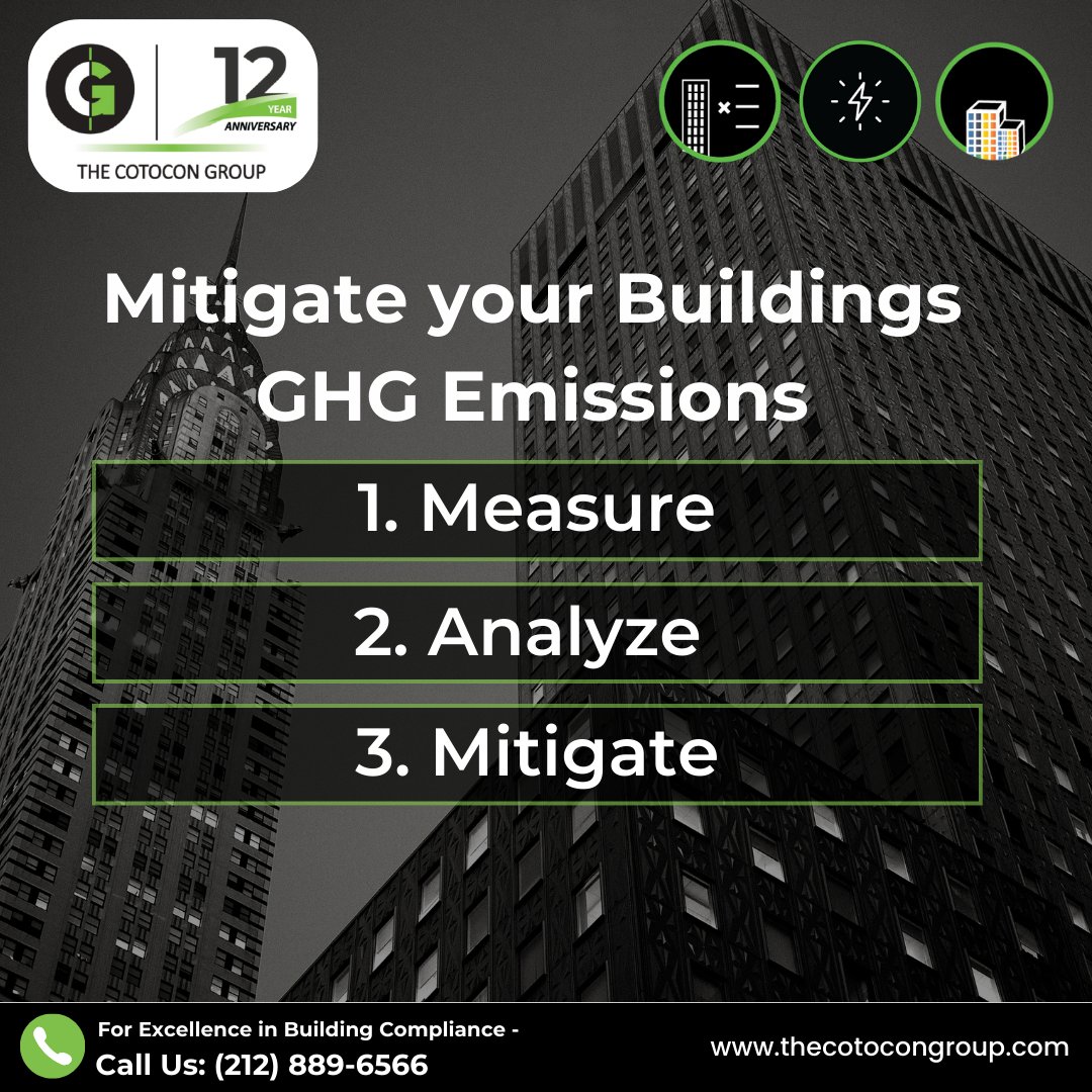 Benchmarking, Energy Modeling, and an Energy Audit are all great ways to mitigate your building's GHG Emissions! Get in touch with us today to learn more.

#locallaw97 #energyefficiency #thecotocongroup #sustainability #greenbuilding #buildinglife #greenenergy #energysaving