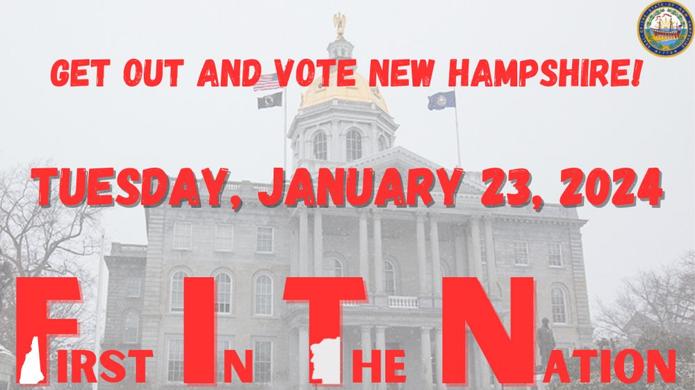 Today is Primary Day! Go vote and show the country why we are the First In The Nation Primary! #NHPolitics #NewHampshire #FITN #NHPrimary