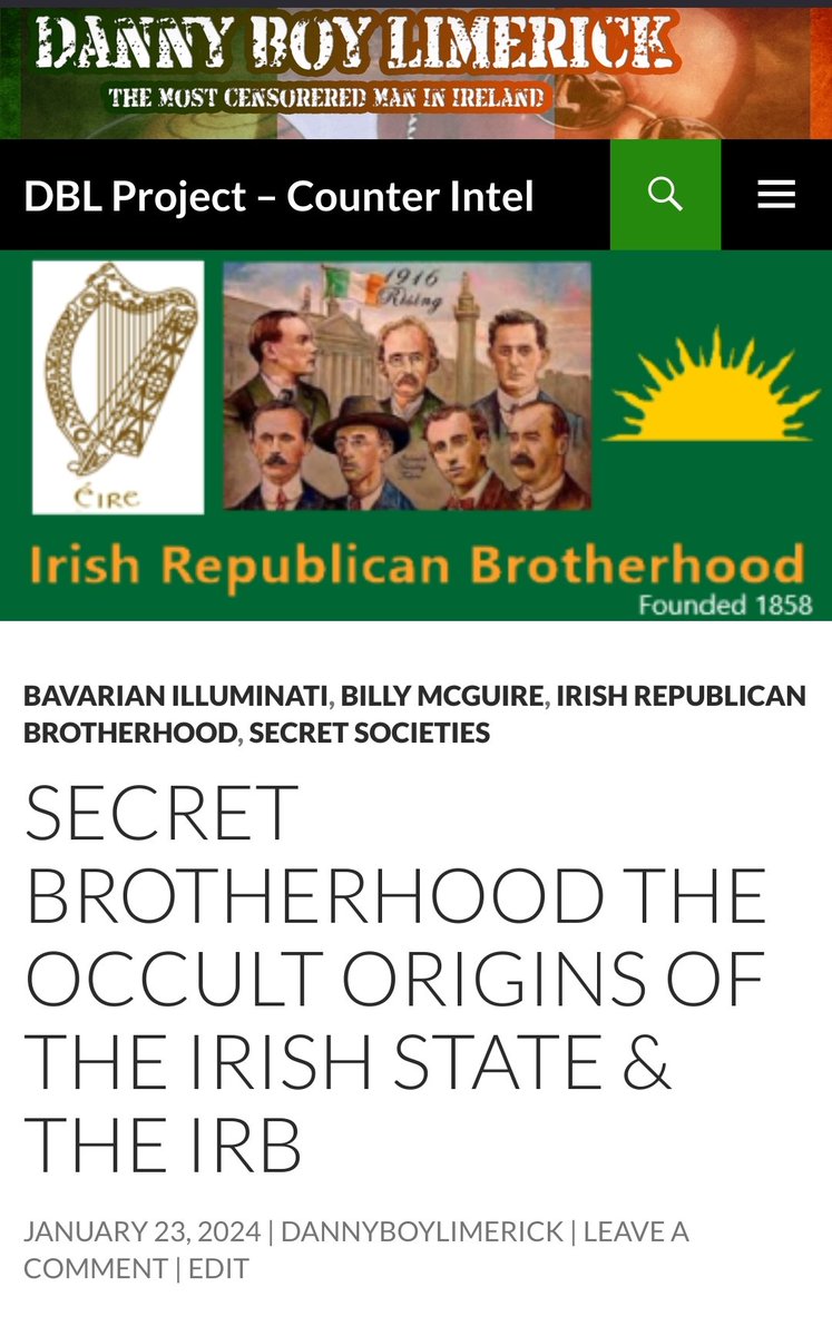 DannyBLimerick's tweet image. Secret Brotherhood The Occult Origins of the Irish State &amp;amp; The IRB

dannyboylimerick.website/secret-brother…

#DannyBoyLimerick #DBLProject #CounterIntel #AntiZionism #TheShillHunter 
#ProPeople #AntiUN

#opWeCanSeeYou #MolochsMinions