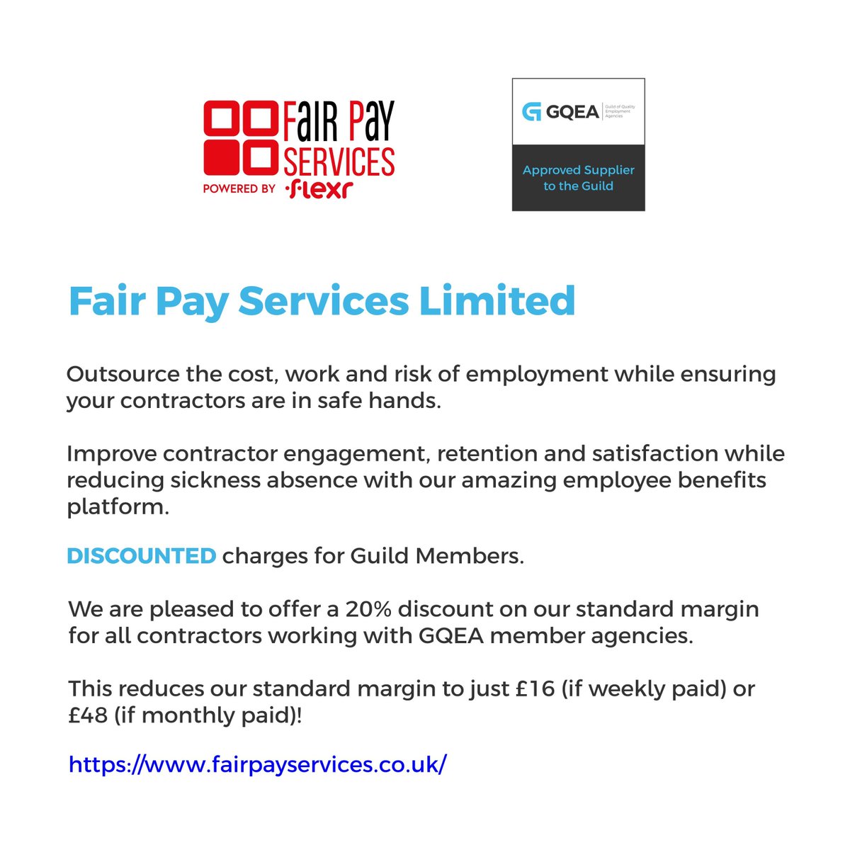 Guild_of_Q's tweet photo. All guild members are eligible for a 20% discount from Fair Pay Services Ltd.

#GQEA #employmentagency #recruitment #recruitmentagency #staffingagency #recruiter #recruitmentindustry #recruitmentconsultant #recruitmentstrategy #hr https://t.co/JYMieGDoCv