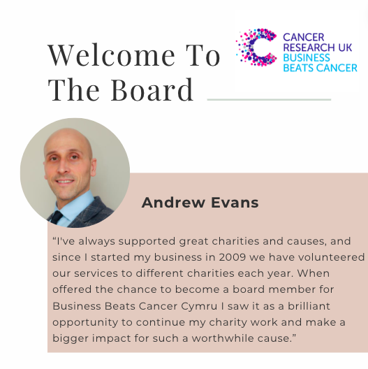 Business Beats Cancer Cymru (@bizcancercymru) on Twitter photo Big croeso/welcome to our board Andrew Evans. Andrew is already familiar with our fundraising efforts for <a href="/CR_UK/">Cancer Research UK</a> as his company AME Productions kindly supported our event back in November with photography/videography 📸🏴 Big croeso/welcome to our board Andrew Evans. Andrew is already familiar with our fundraising efforts for <a href="/CR_UK/">Cancer Research UK</a> as his company AME Productions kindly supported our event back in November with photography/videography 📸🏴