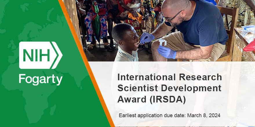 Just announced! #Fogarty International Research Scientist Development Awards provide support/protected time for an intensive, mentored research career development experience in a low- or middle-income country to early career U.S. research scientists: go.nih.gov/FogartyIRSDA