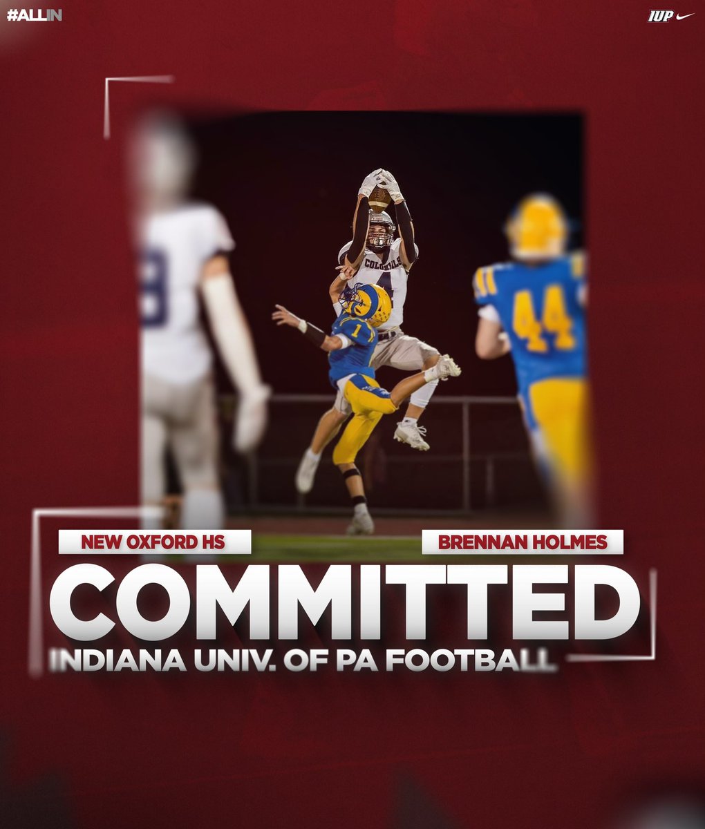I am excited to announce that I will be continuing my academic and athletic career in football at IUP. Thank you to my family, my coaches, and my teammates who have supported me along the way. #Allin <a href="/IUPfootball/">IUP Football</a> <a href="/BrettBrice6/">Brett Brice</a> @CoachWilsonIUP <a href="/J_SmithIUP/">Jim Smith</a> <a href="/Paul_Tortorella/">Paul Tortorella</a>