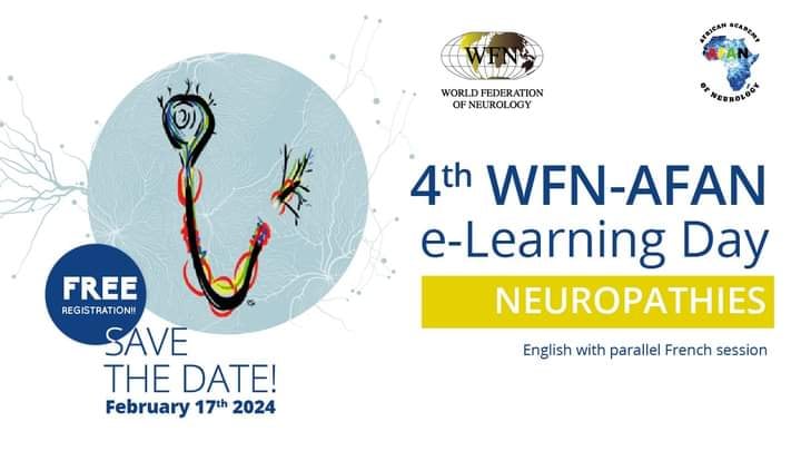 AFANeurology's tweet image. FREE to register and participate!
Mark your calendars!
Join WFN and AFAN for an enlightening #ElearningDay focused on #Neuropathies. 
📅 Saturday 17th February
🔗 Registration is now open:  bit.ly/3S0nCo4
#WFN #AfricanNeurology #Brainhealth #AFAN