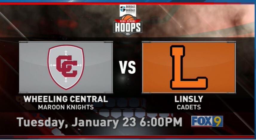 RMetzgerWTOV9's tweet photo. BIG game tonight on @BordasLaw High School Hoops LIVE on FOX9. 
10-2 Wheeling Central visits undefeated Linsly at 6 PM.  

Also live at:WTOV NEWS9 Facebook,
https://t.co/zxRPHNbwgg and
https://t.co/WFIlLXoOd8 https://t.co/AMFq7MEhpF