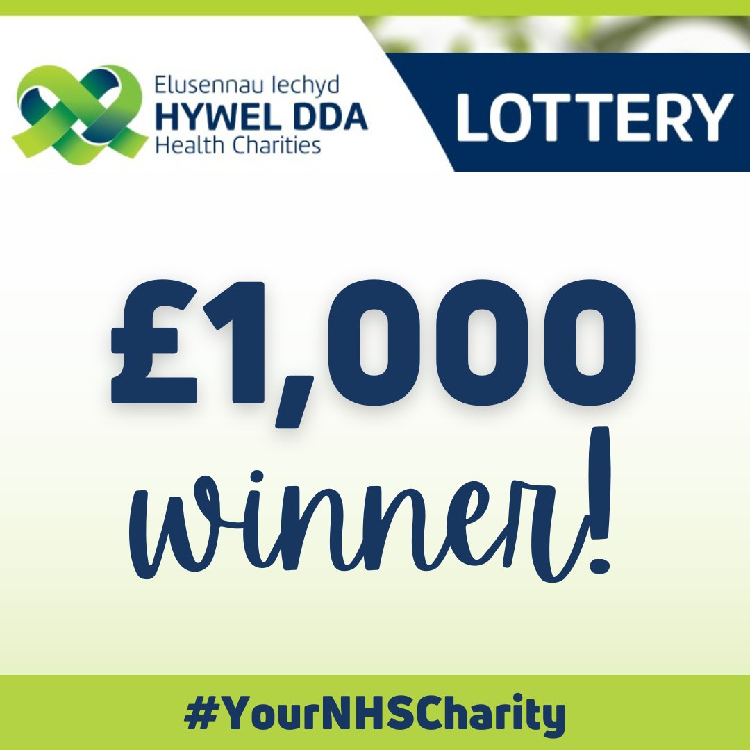 Last month we had a £1,000 #WINNER on our #charity #lottery! 🥳

You could be next! For just £1 a week you are in with a chance of winning up to £25,000, while helping to raise funds for your local #NHS charity 😊

Sign up now! 👇
Unitylottery.co.uk/causes/hywel-d…