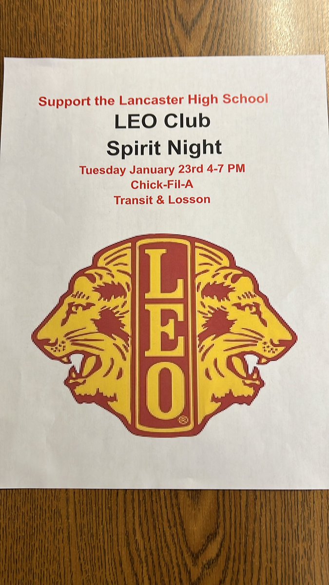 LHS Leo Club tweet media