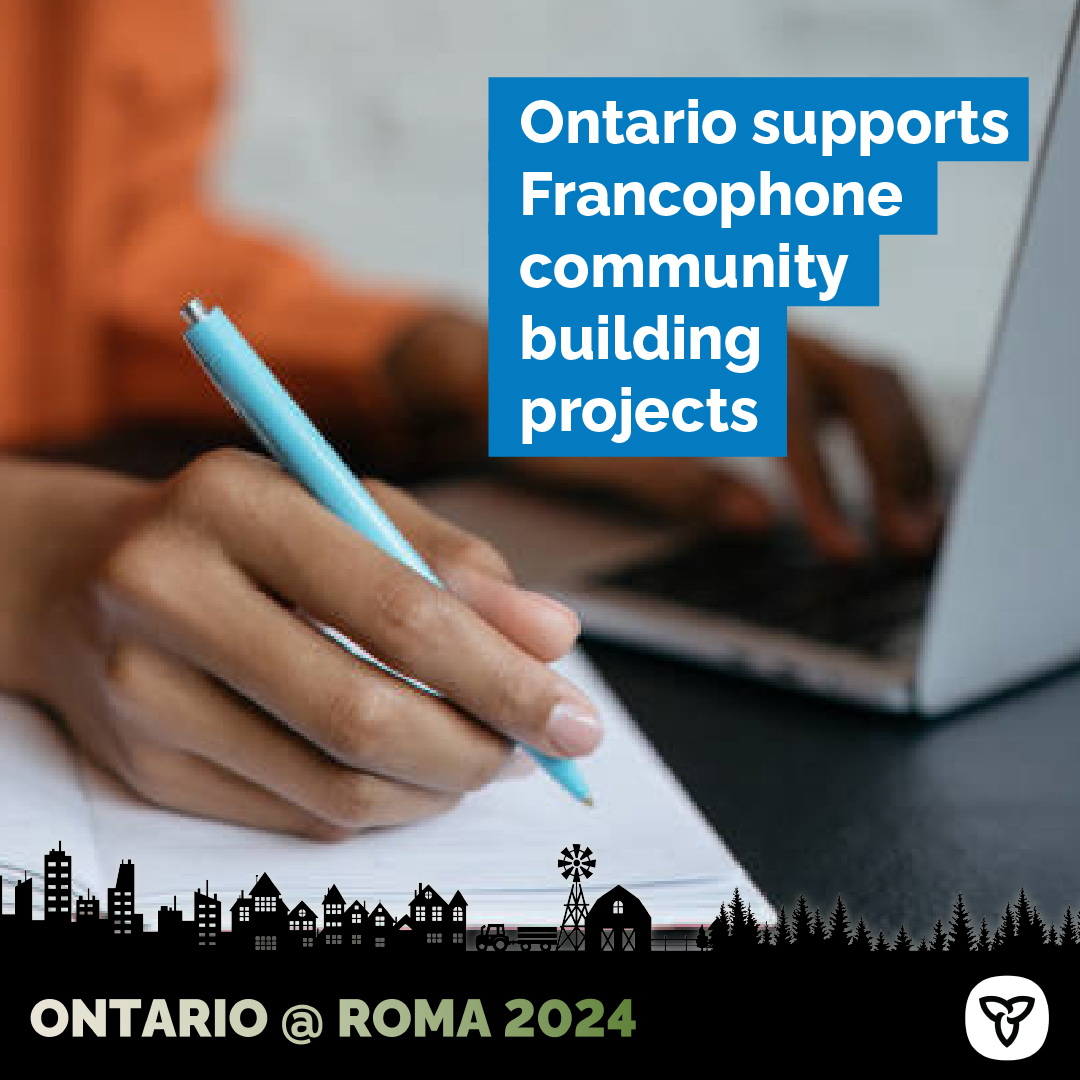 Do you have a project that will have a positive impact on Francophones in Ontario? Share your idea with us and apply to the 2024-25 Francophone Community Grants Program. Find out how to apply at ontario.ca/getfunding