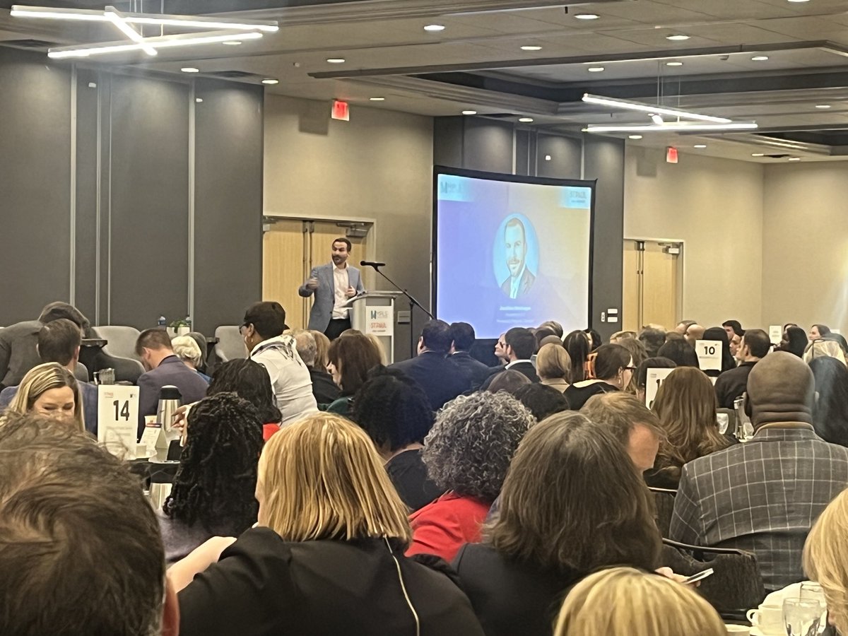 ⁦<a href="/jweinhagen/">Jonathan Weinhagen</a>⁩ speaking to a packed room to kick off ⁦<a href="/MplsChamber/">Minneapolis Regional Chamber</a>⁩ &amp; ⁦<a href="/SPACC/">St. Paul Area Chamber</a>⁩ Annual Breakfast with the Mayors