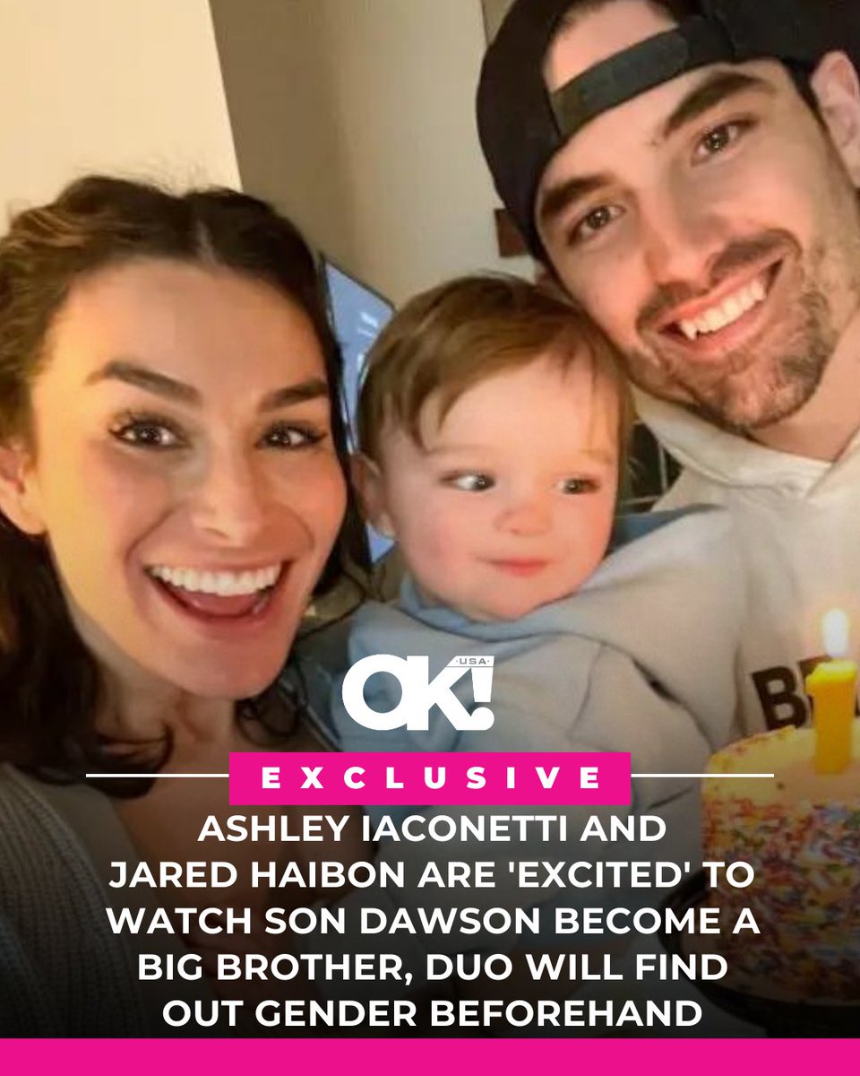 OKMagazine's tweet photo. #AshleyIaconetti and #JaredHaibon exclusively dished to OK! about their new addition to their family while revealing how their son, Dawson, feels about becoming a big brother. #OKExclusive Click the link below for details. (📸: INSTAGRAM) https://t.co/s3Y2GjYvBT https://t.co/4hXSdL7xlm