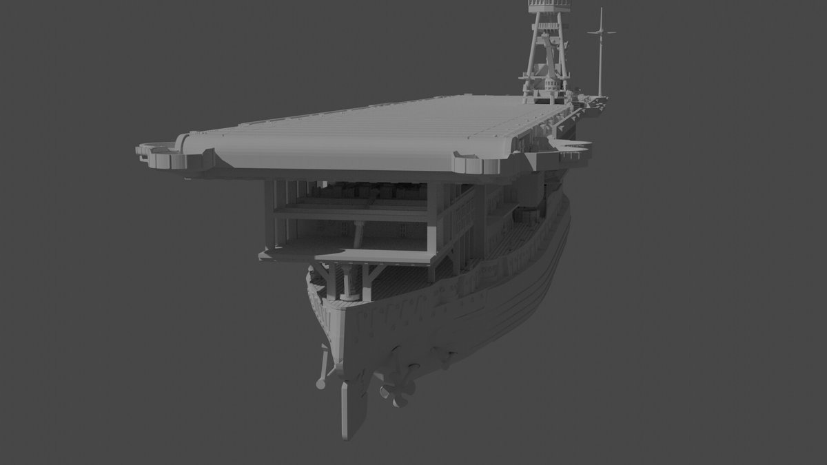 USS BB/CV Arizona
This is a variant of my 3d printable model of the USS Arizona, the idea was to keep the sturcutre of the hull intact and build on top of it a carrier superstructure, this means that with the same printable hull I can make both the CV or BB version of the ship.