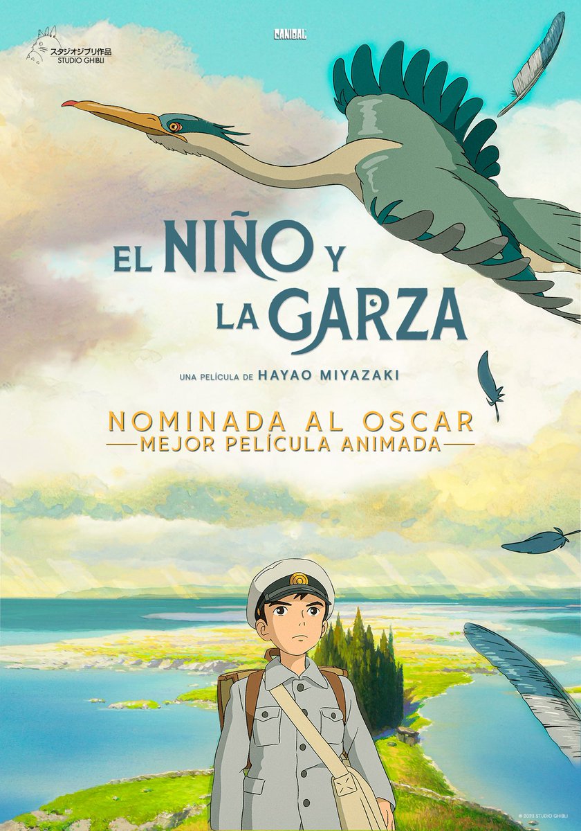 Nominada al Oscar Mejor Película Animada 

#ElNiñoYLaGarza de Hayao Miyazaki