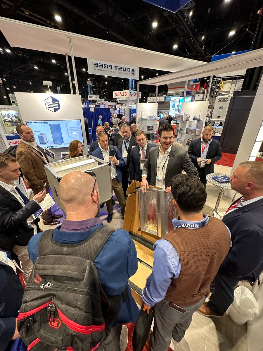 DUSTFREETX's tweet photo. Day one at @ahrexpo was great!

Don’t forget, if you’re in attendance, meet Fadi Hurtubise at Theater D - Booth S5921 today at 1:45pm!

#dustfree #breathethedifference #AHRexpo #2024AHRexpo #hvac #hvacr https://t.co/LQ3PquT8jj
