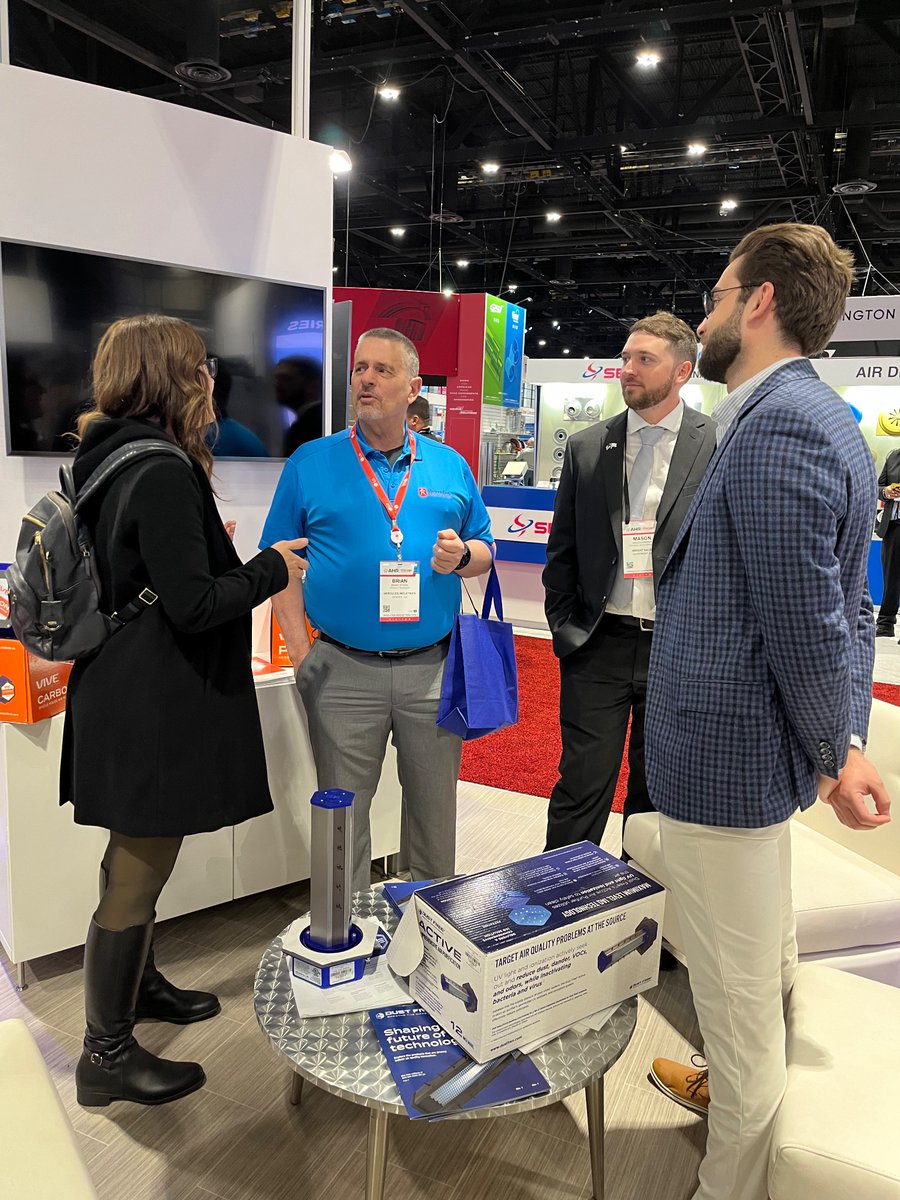 DUSTFREETX's tweet photo. Day one at @ahrexpo was great!

Don’t forget, if you’re in attendance, meet Fadi Hurtubise at Theater D - Booth S5921 today at 1:45pm!

#dustfree #breathethedifference #AHRexpo #2024AHRexpo #hvac #hvacr https://t.co/LQ3PquT8jj