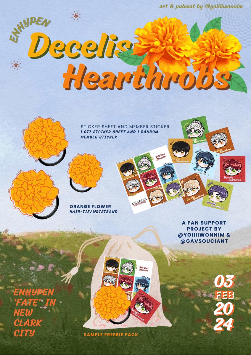 danireochi's tweet photo. ♡₊˚ #FATE_IN_NEWCLARKCITY 

 ༘♡ ⋆ Decelis Heartthrobs  ˚ ༘♡ 
fan support project by: @yoiiiiwonnim &amp; @gavsouciant
—Flower Hairtie &amp; Stickers

𝘯𝘰𝘵𝘦𝘴.ᐟ
  ⃗  mbf, like &amp; rt to spread ☻
🗓 february 3, 2024
📍 ncc stadium
      time &amp; exact location (tba)

See you! ˚◞♡ https://t.co/zU9d5KapgS