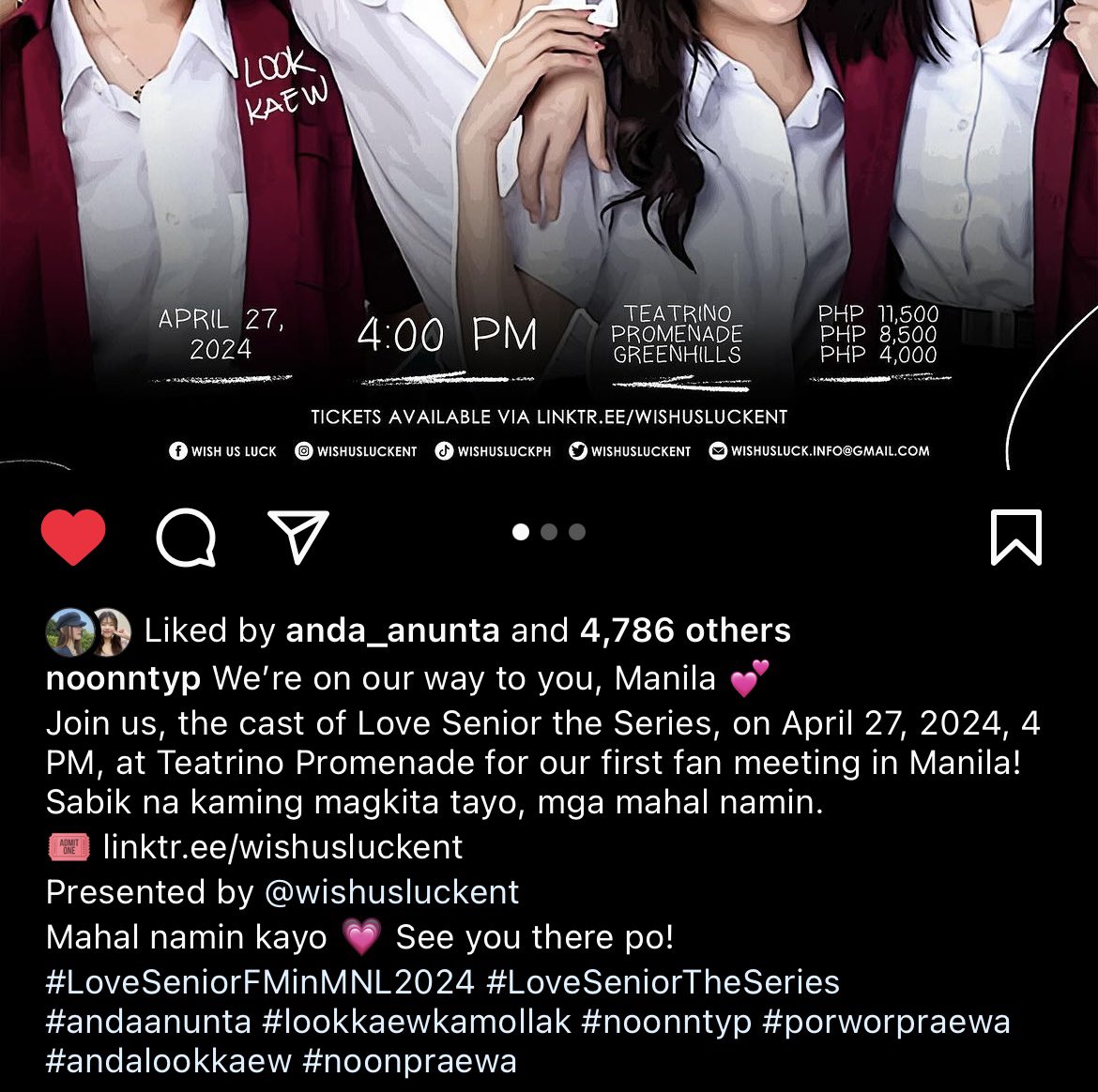_uyjs's tweet photo. the filo captions are sooo 🥹🤏🏼
dami pang time mag #iponing
let’s go meet them and have fun and most esp make this day extra special for LK’s bday 💝
#LoveSeniorTheSeries
#LoveSeniorFMinMNL2024 https://t.co/zBCO1d4P8v
