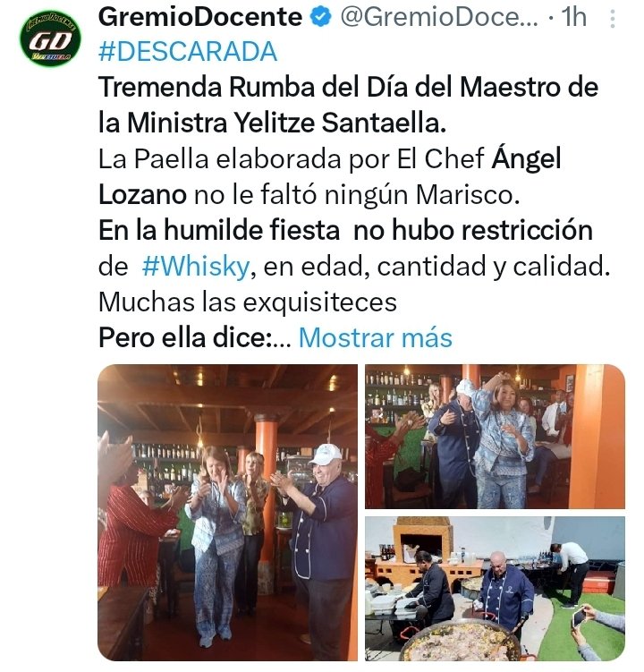 ladmyro's tweet photo. @GremioDocente Niños venezolanos asisten a clase 2 veces por semana y líderes educativos celebrando sr fiscal sociedad CIVIL espera sus investigaciones @_LaAvanzadora @NicolasMaduro @ConCiliaFlores @Asamblea_Ven @PartidoPSUV @FreddyBernal @onuvenezuela https://t.co/GiXcN1g2XU