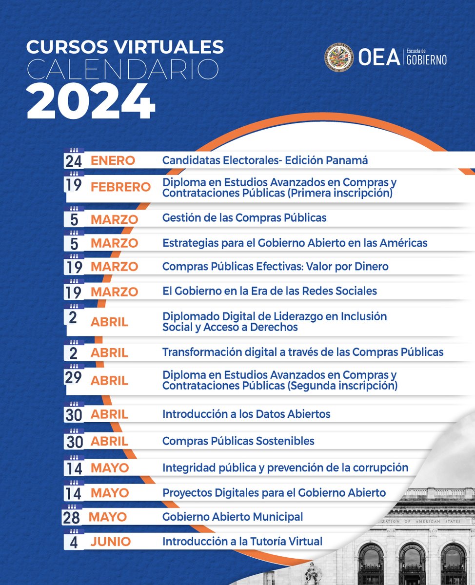 EscuelaOEA's tweet photo. ¡Hoy es el día!🚀 
Abrimos las inscripciones para nuestro nuevo calendario académico. 
¿Estás listo para potenciar tus conocimientos? 🧠💡 
¡Inscríbete ahora! ➡️ https://t.co/U1x5ccwaFq https://t.co/iymZGTJqlQ